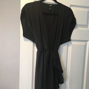H&M medium black wrap dress